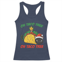 Funny Taco Cat Tree Christmas Racerback Tank Top - Wonder Print Shop