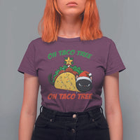 Funny Taco Cat Tree Christmas T Shirt For Women - Wonder Print Shop