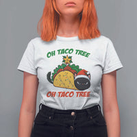 Funny Taco Cat Tree Christmas T Shirt For Women - Wonder Print Shop