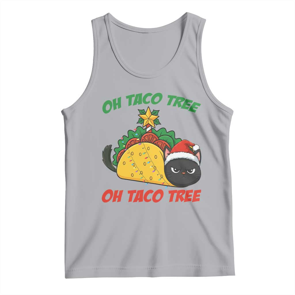 Funny Taco Cat Tree Christmas Tank Top - Wonder Print Shop