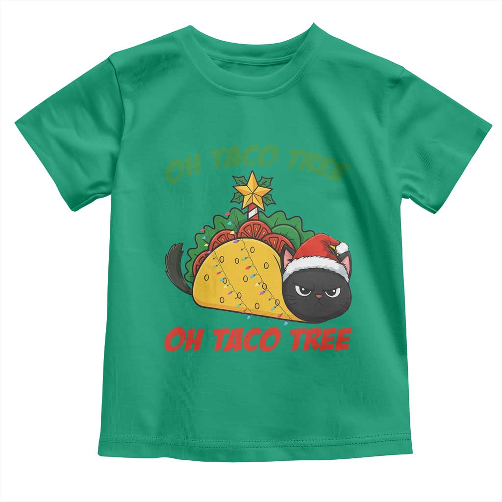 Funny Taco Cat Tree Christmas Toddler T Shirt - Wonder Print Shop