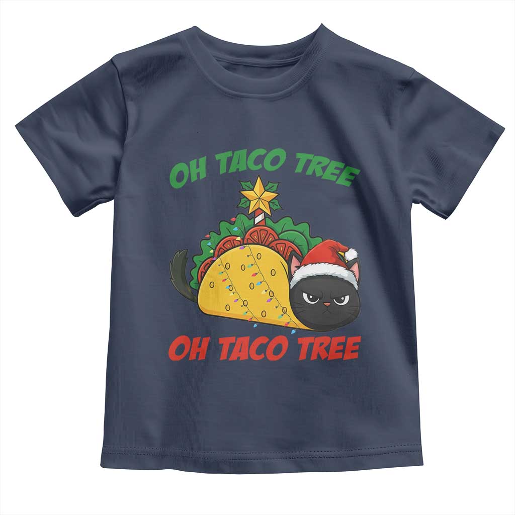 Funny Taco Cat Tree Christmas Toddler T Shirt - Wonder Print Shop