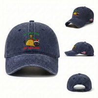 Funny Taco Cat Tree Christmas Washed Cotton Baseball Cap