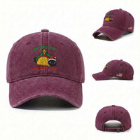 Funny Taco Cat Tree Christmas Washed Cotton Baseball Cap