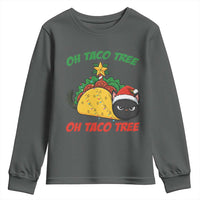 Funny Taco Cat Tree Christmas Youth Sweatshirt - Wonder Print Shop