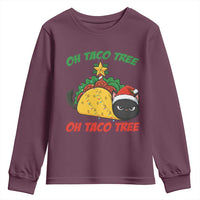 Funny Taco Cat Tree Christmas Youth Sweatshirt - Wonder Print Shop
