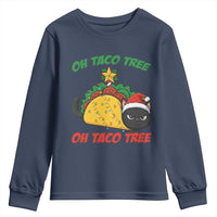 Funny Taco Cat Tree Christmas Youth Sweatshirt - Wonder Print Shop