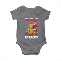 Funny Santa Taco Baby Onesie All I Want For Christmas Is Taco - Wonder Print Shop