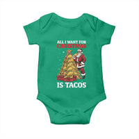 Funny Santa Taco Baby Onesie All I Want For Christmas Is Taco - Wonder Print Shop
