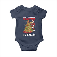 Funny Santa Taco Baby Onesie All I Want For Christmas Is Taco - Wonder Print Shop