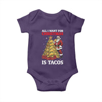 Funny Santa Taco Baby Onesie All I Want For Christmas Is Taco - Wonder Print Shop