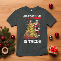 Funny Santa Taco T Shirt All I Want For Christmas Is Taco - Wonder Print Shop