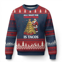 Funny Santa Taco Ugly Christmas Sweater All I Want For Xmas Is Taco - Wonder Print Shop