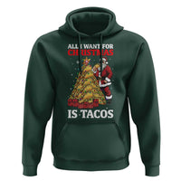 Funny Santa Taco Hoodie All I Want For Christmas Is Taco - Wonder Print Shop