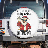 Funny Santa Taco Christmas Spare Tire Cover All I Want For Christmas Is Taco - Wonder Print Shop