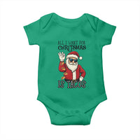Funny Santa Taco Christmas Baby Onesie All I Want For Christmas Is Taco - Wonder Print Shop