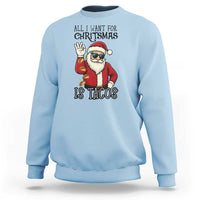 Funny Santa Taco Christmas Sweatshirt All I Want For Christmas Is Taco - Wonder Print Shop