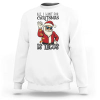 Funny Santa Taco Christmas Sweatshirt All I Want For Christmas Is Taco - Wonder Print Shop