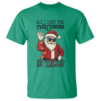 Funny Santa Taco Christmas T Shirt All I Want For Christmas Is Taco - Wonder Print Shop