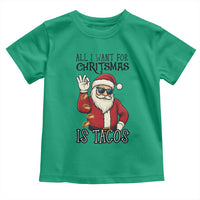 Funny Santa Taco Christmas Toddler T Shirt All I Want For Christmas Is Taco - Wonder Print Shop