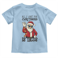 Funny Santa Taco Christmas Toddler T Shirt All I Want For Christmas Is Taco - Wonder Print Shop