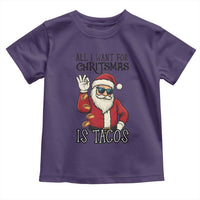 Funny Santa Taco Christmas Toddler T Shirt All I Want For Christmas Is Taco - Wonder Print Shop