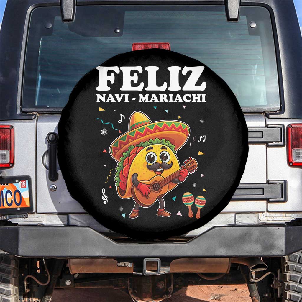 Funny Taco Mexican Christmas Spare Tire Cover Feliz Navi Mariachi - Wonder Print Shop