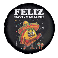 Funny Taco Mexican Christmas Spare Tire Cover Feliz Navi Mariachi - Wonder Print Shop