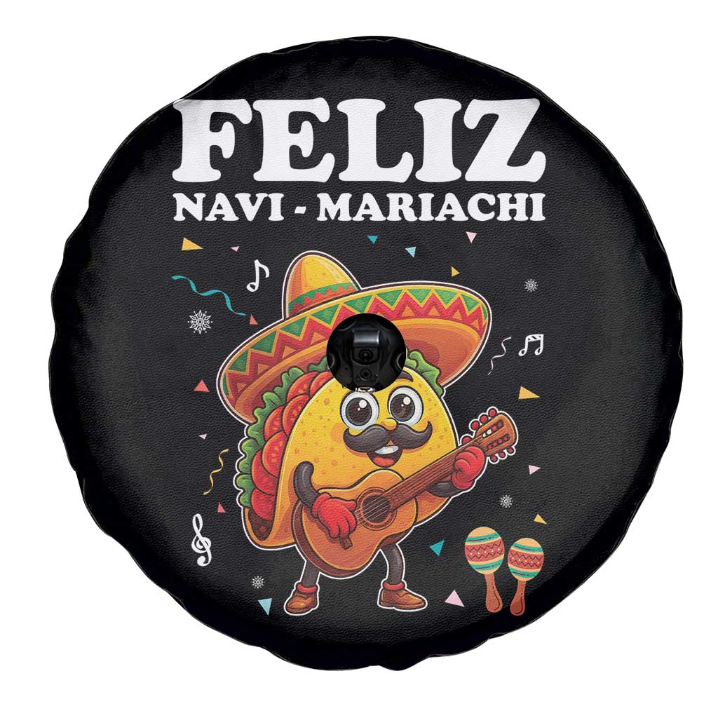 Funny Taco Mexican Christmas Spare Tire Cover Feliz Navi Mariachi - Wonder Print Shop