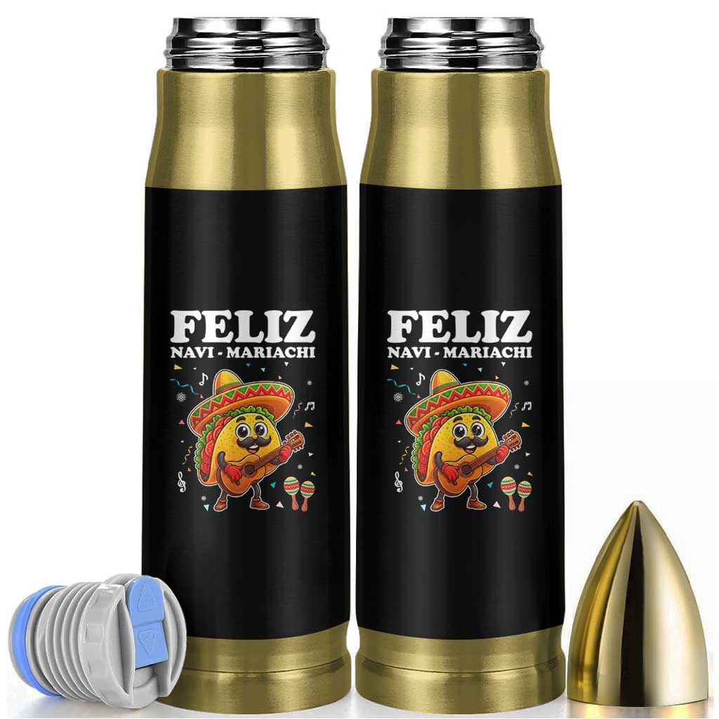 Funny Taco Mexican Christmas Bullet Tumbler Feliz Navi Mariachi - Wonder Print Shop