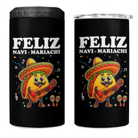 Funny Taco Mexican Christmas 4 in 1 Can Cooler Tumbler Feliz Navi Mariachi - Wonder Print Shop