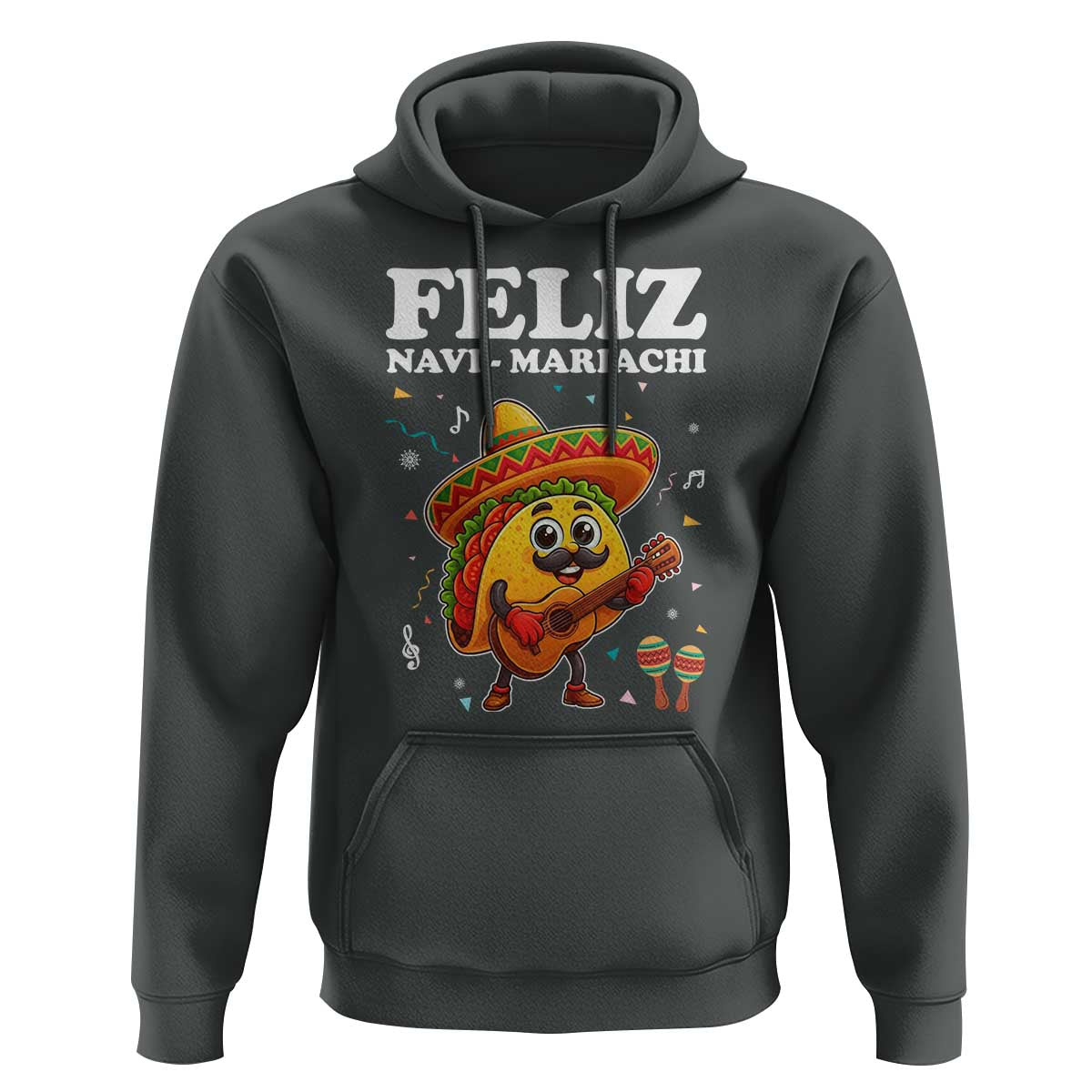 Funny Taco Mexican Christmas Hoodie Feliz Navi Mariachi - Wonder Print Shop