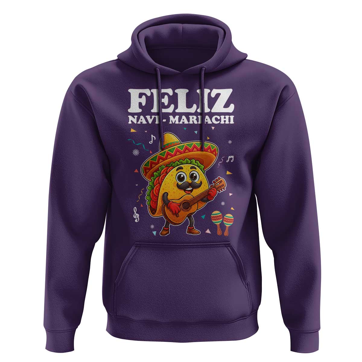 Funny Taco Mexican Christmas Hoodie Feliz Navi Mariachi - Wonder Print Shop