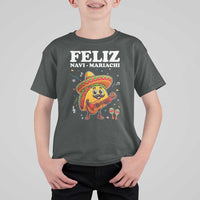 Funny Taco Mexican Christmas T Shirt For Kid Feliz Navi Mariachi - Wonder Print Shop
