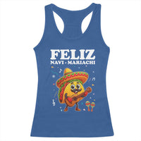 Funny Taco Mexican Christmas Racerback Tank Top Feliz Navi Mariachi - Wonder Print Shop
