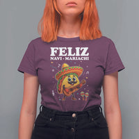 Funny Taco Mexican Christmas T Shirt For Women Feliz Navi Mariachi - Wonder Print Shop