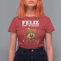 Funny Taco Mexican Christmas T Shirt For Women Feliz Navi Mariachi - Wonder Print Shop