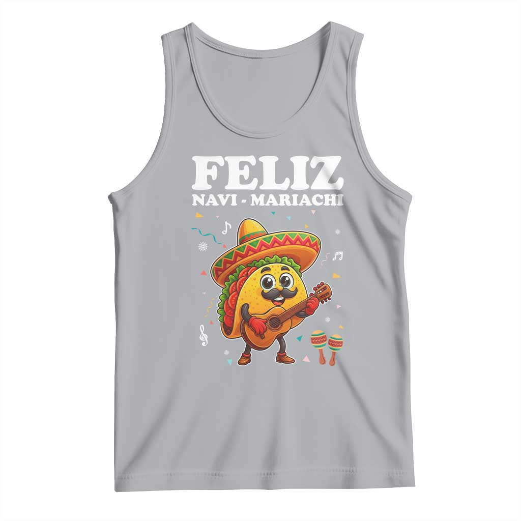 Funny Taco Mexican Christmas Tank Top Feliz Navi Mariachi - Wonder Print Shop