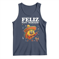Funny Taco Mexican Christmas Tank Top Feliz Navi Mariachi - Wonder Print Shop