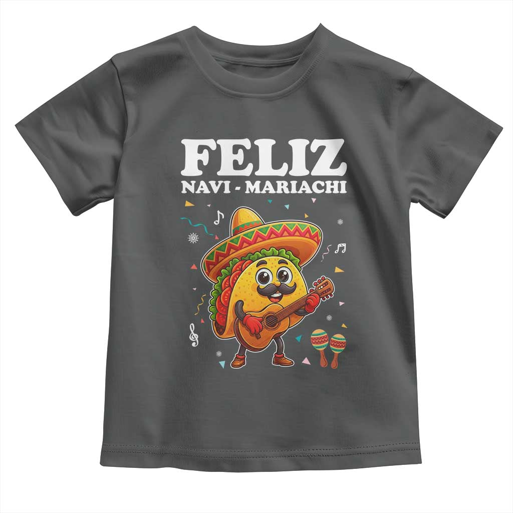 Funny Taco Mexican Christmas Toddler T Shirt Feliz Navi Mariachi - Wonder Print Shop