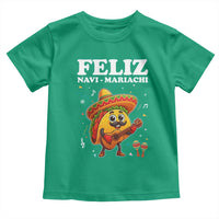 Funny Taco Mexican Christmas Toddler T Shirt Feliz Navi Mariachi - Wonder Print Shop