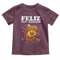 Funny Taco Mexican Christmas Toddler T Shirt Feliz Navi Mariachi - Wonder Print Shop