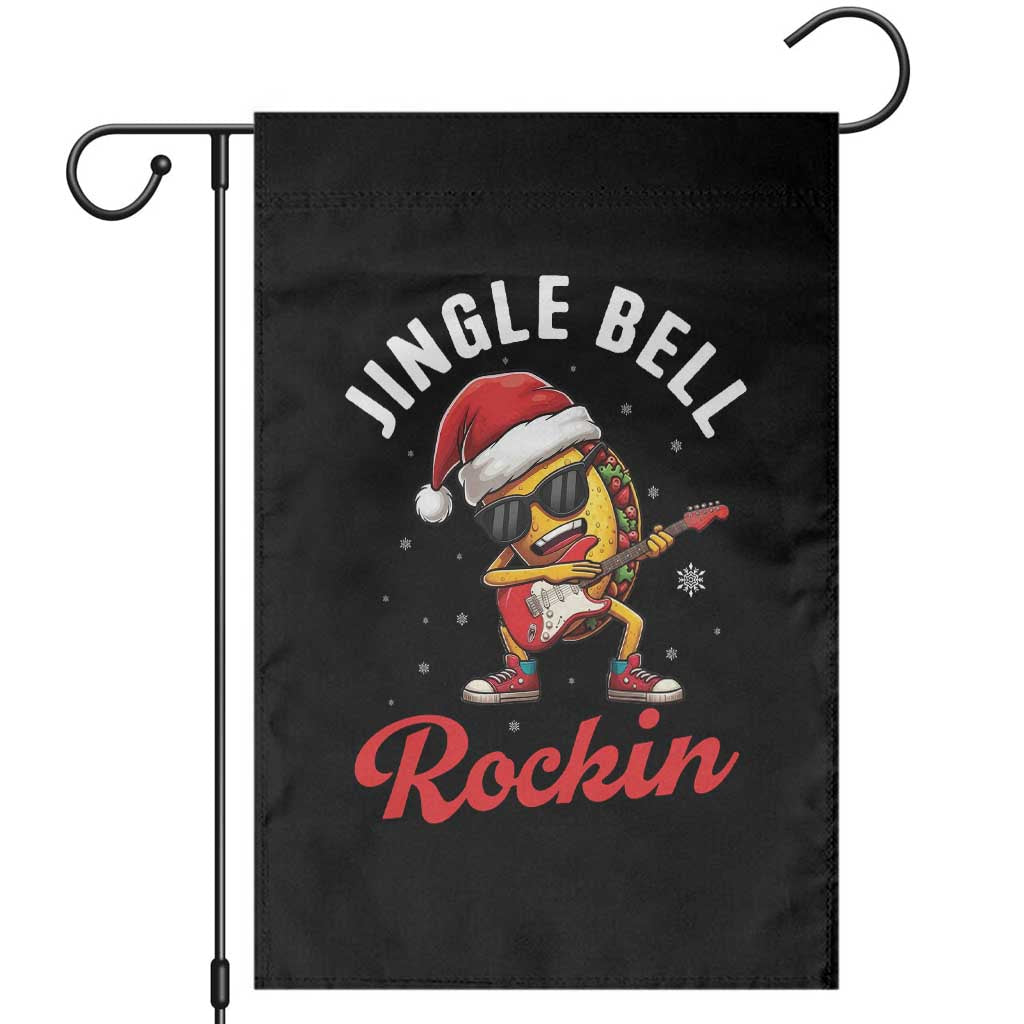 Funny Taco Christmas Garden Flag Jingle Bell Rockin - Wonder Print Shop