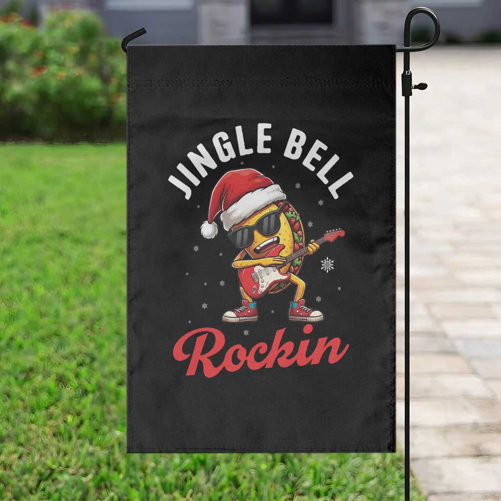 Funny Taco Christmas Garden Flag Jingle Bell Rockin - Wonder Print Shop