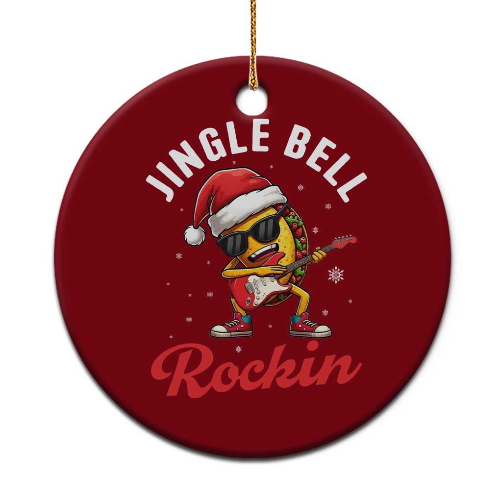 Funny Taco Xmas Ceramic Ornament Jingle Bell Rockin - Wonder Print Shop