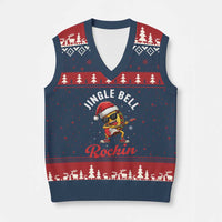 Funny Taco Xmas V-Neck Knit Sweater Vest Jingle Bell Rockin - Wonder Print Shop