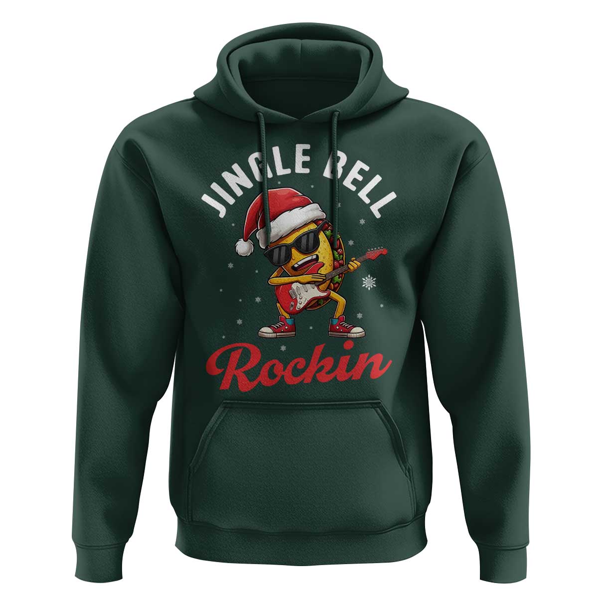 Funny Taco Christmas Hoodie Jingle Bell Rockin - Wonder Print Shop
