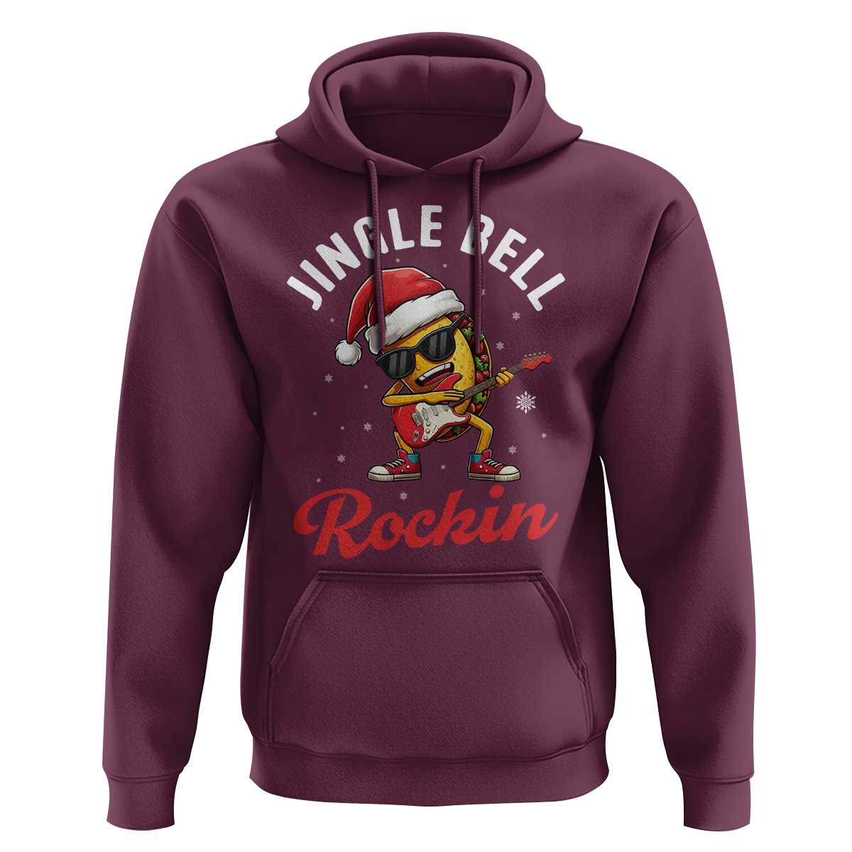 Funny Taco Christmas Hoodie Jingle Bell Rockin - Wonder Print Shop