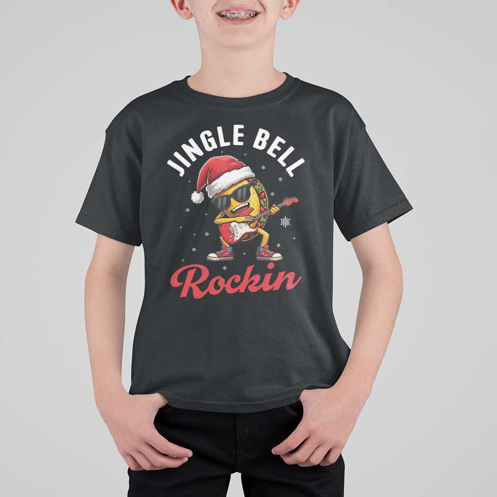 Funny Taco Christmas T Shirt For Kid Jingle Bell Rockin - Wonder Print Shop