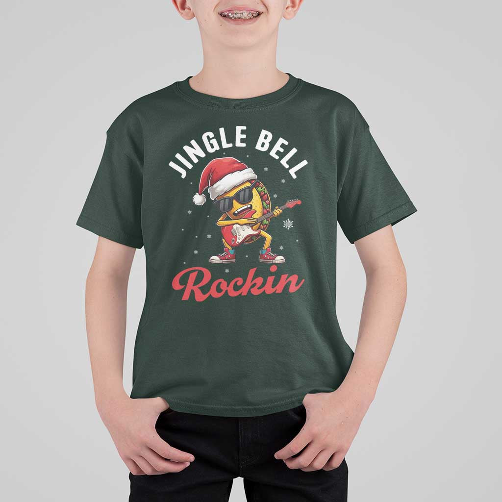 Funny Taco Christmas T Shirt For Kid Jingle Bell Rockin - Wonder Print Shop